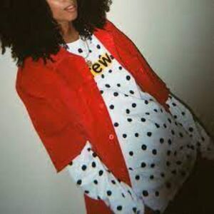 drew house SS21 Secret white long sleeve polka dot Tshirt L  New